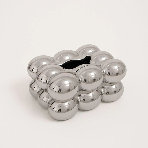 Amelia Ceramic Bubble Tissue Box on Coffee Table