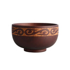 Carved Wooden Bowl Holding Snacks
