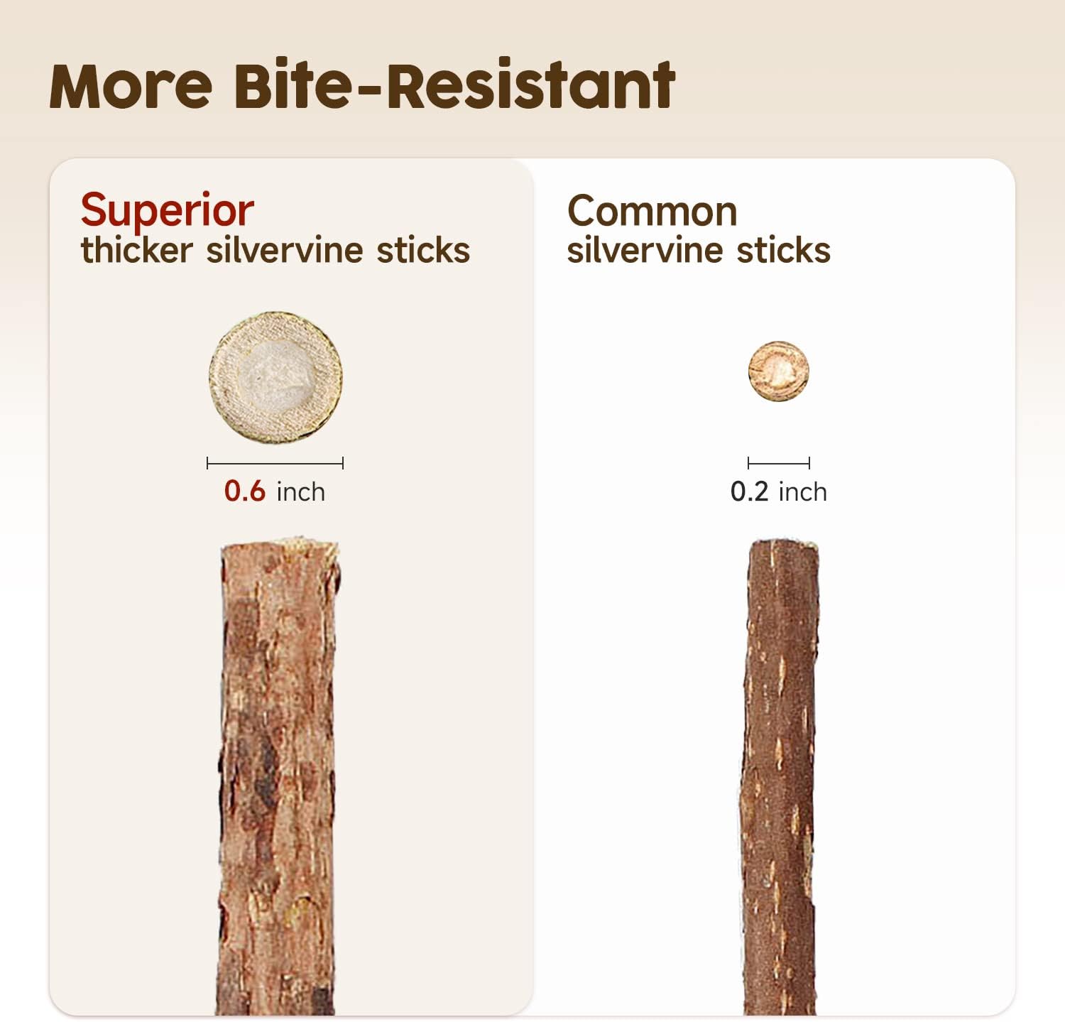 Cat chewing on Ovista silvervine stick toy