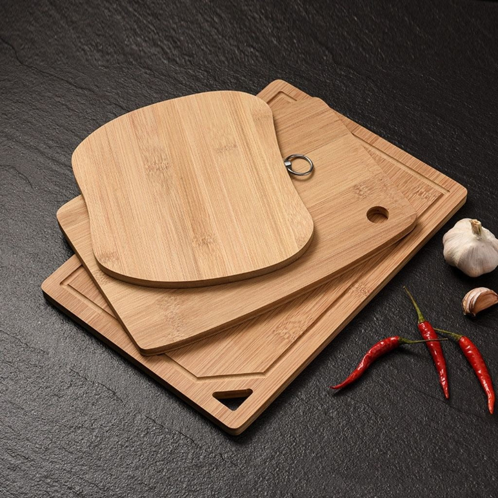 Close-up of smooth bamboo surface on Ivy cutting board