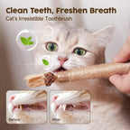 Natural cat chew toy for dental care and fresh breath