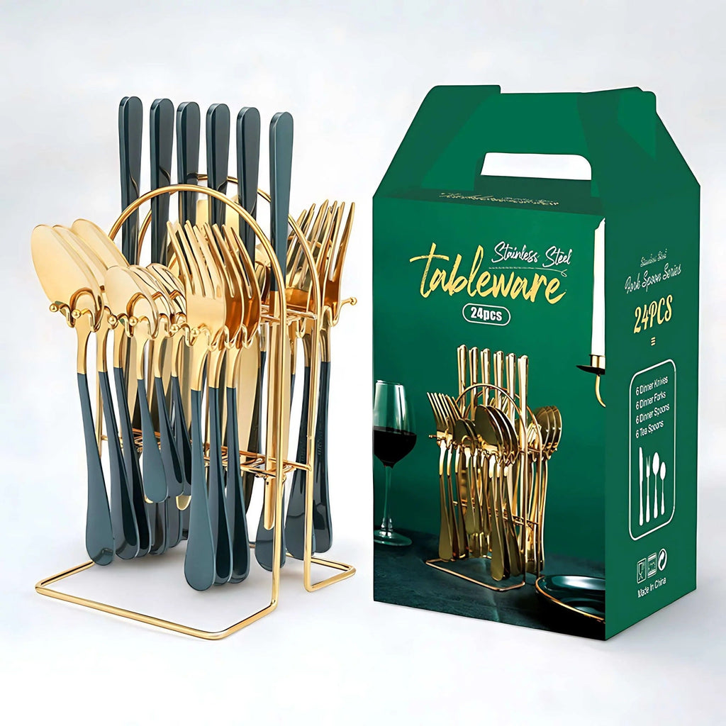 Odriva RoyalBlend Cutlery Set arranged on a dining table