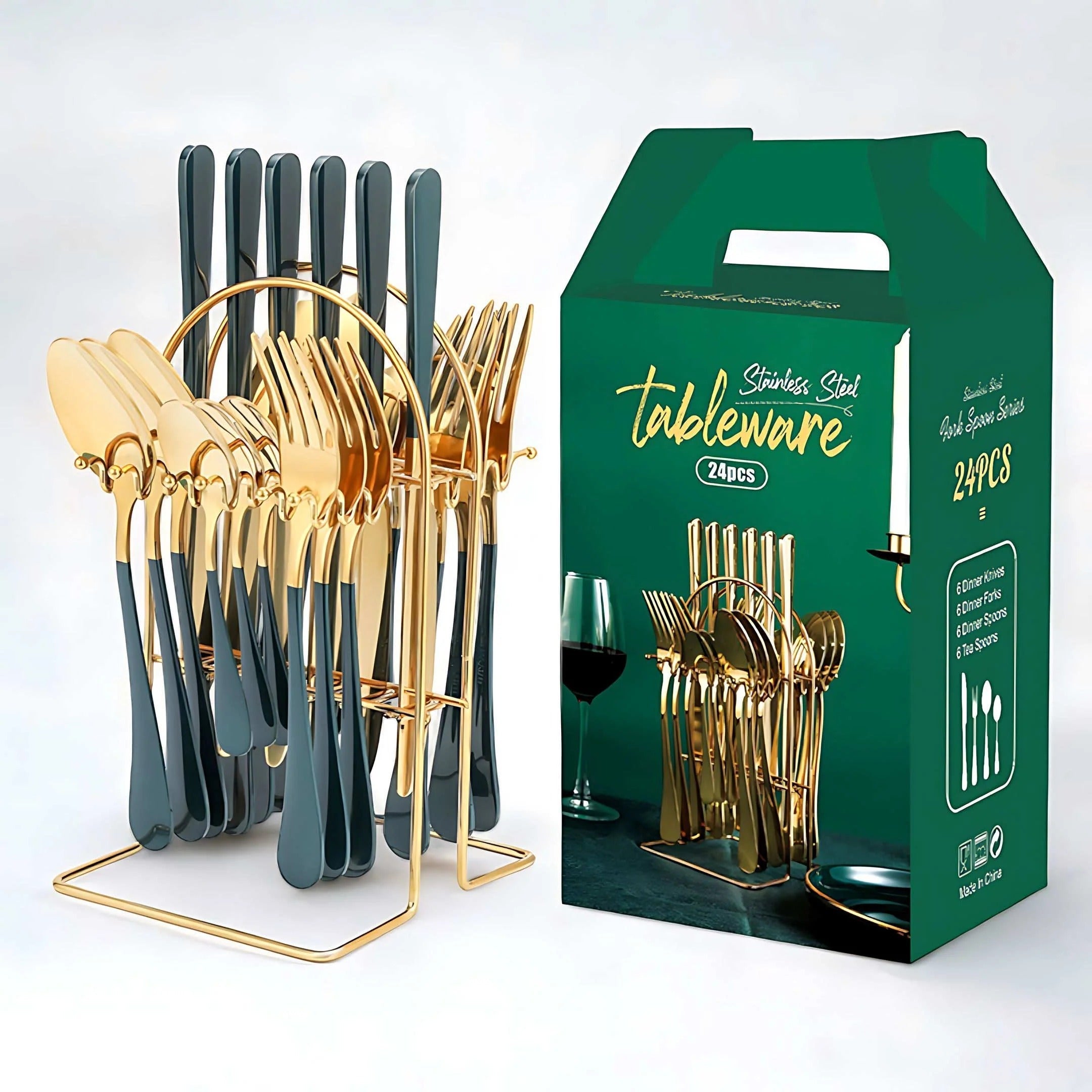 Odriva RoyalBlend Cutlery Set arranged on a dining table